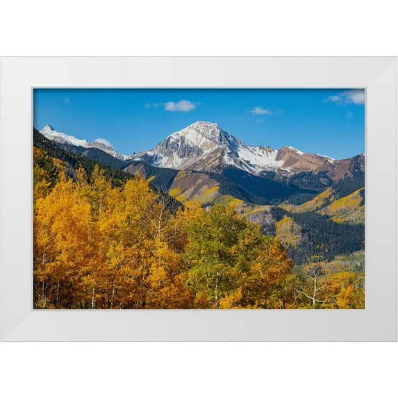 Ostrowitz, Mallorie 24x17 White Modern Wood Framed Museum Art Print Titled - Maroon Bells-Snowmass Wilderness in October