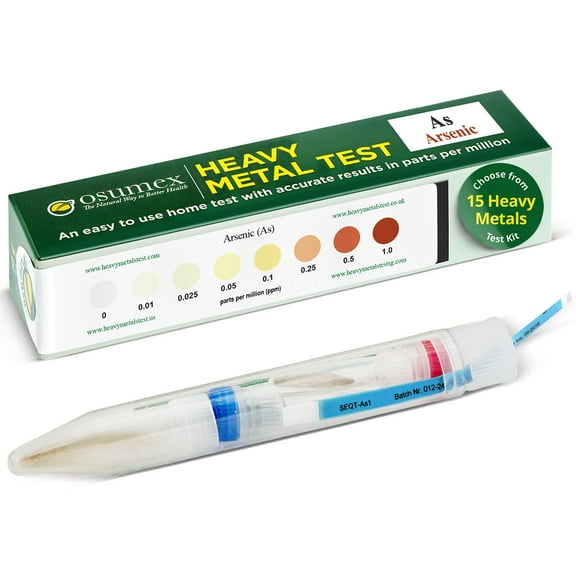 Osumex Heavy Metal Arsenic Test Kit for Water 1 Pack - Water Testing Kits for Drinking Water, Food, Urine, Arsenic Water Test Kit, Heavy Metal Testing Kit, Metal Testing Kit for Safe Water Quality