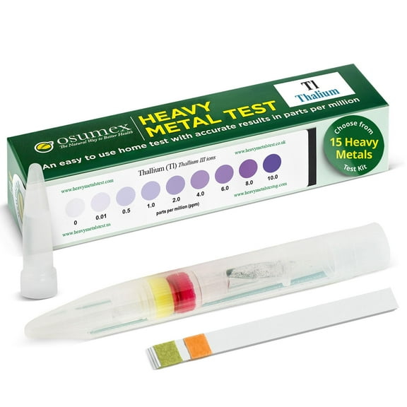 Osumex Heavy Metal Test Kit Thallium Kit 1 Pack - Home Water Testing Kit, Drinking Water Test Kit for Home, Heavy Metal Test Kit for Humans, Metal Testing Kit for Urine, Food, Water & Other Materials