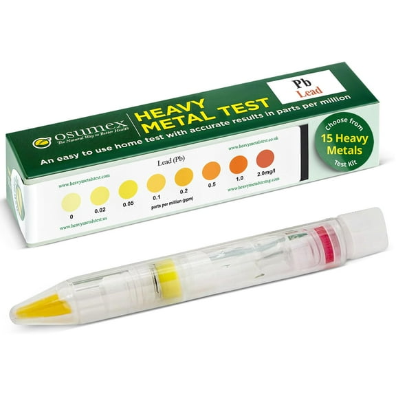 Osumex Heavy Metals Lead Test Kit 1 Pack - Home Water Testing Kits for Drinking Water, Lead Water Test Kit, Lead Testing Kit & Heavy Metal Test Kit for Water, Urine, Food, Paint, & Other Materials