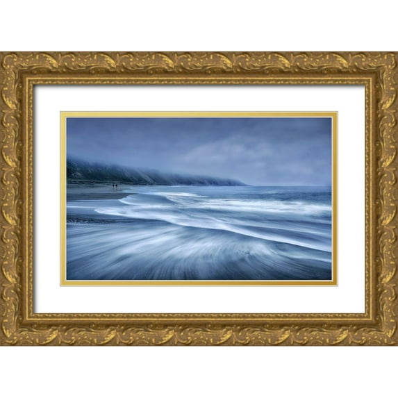 Osuna, Fran 32x21 Gold Ornate Wood Framed with Double Matting Museum Art Print Titled - Mists In The Sea