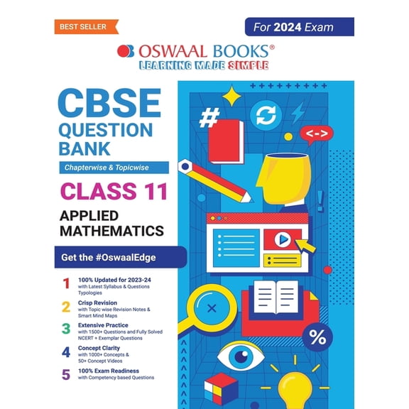 Oswaal CBSE Chapterwise & Topicwise Question Bank Class 11 Applied Mathematics Book (For 2023-24 Exam), (Paperback)