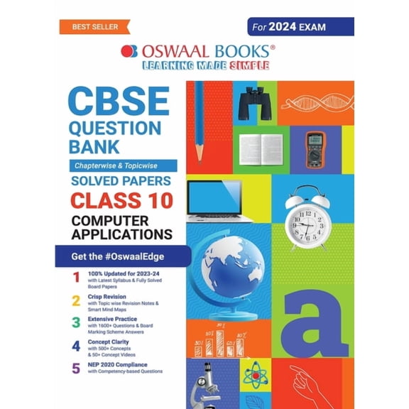Oswaal CBSE Class 10 Computer Application Question Bank (2024 Exam), (Paperback)