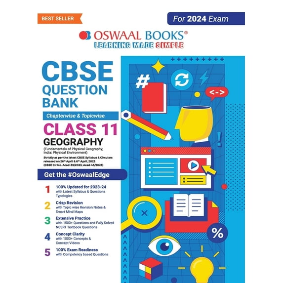 Oswaal CBSE Class 11 Geography Question Bank (2024 Exam), (Paperback)