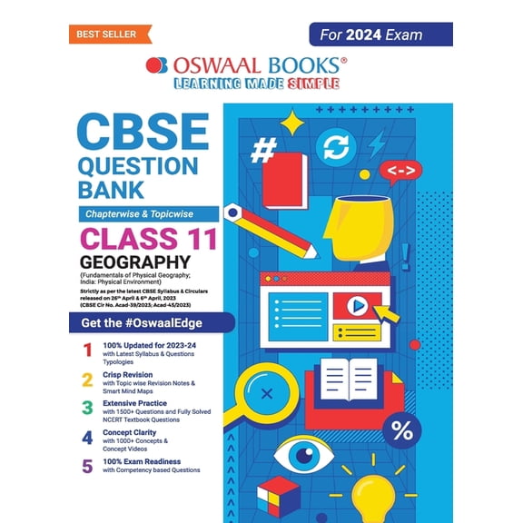 Oswaal CBSE Class 11 Geography Question Bank (2024 Exam), (Paperback)