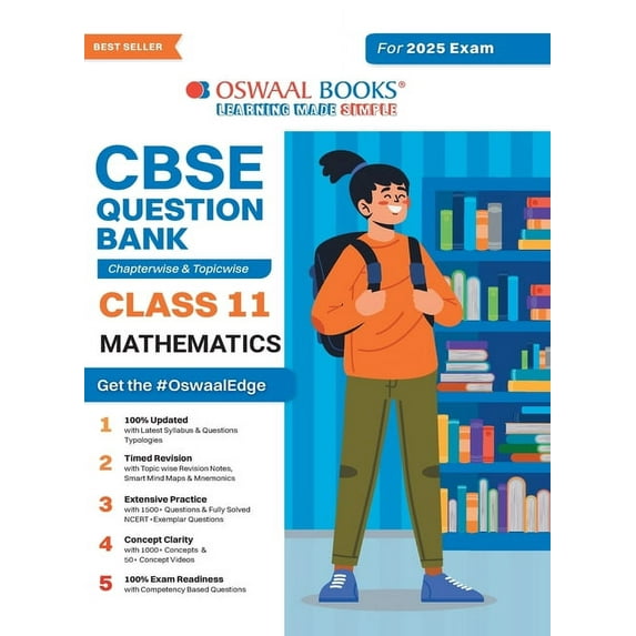 Oswaal CBSE Question Bank Class 11 Mathematics, Chapterwise and Topicwise Solved Papers For 2025 Exams, (Paperback)