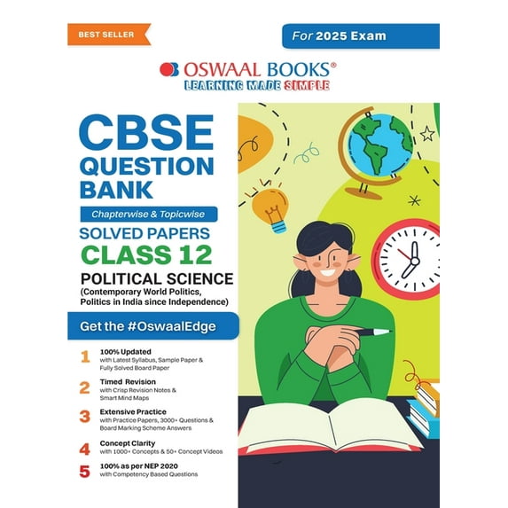 Oswaal CBSE Question Bank Class 12 Political Science, Chapterwise and Topicwise Solved Papers For Board Exams 2025, (Paperback)