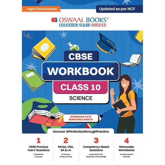 Oswaal CBSE Workbook Science Class 10 Updated as per NCF For better results For 2024 Exam, (Paperback)