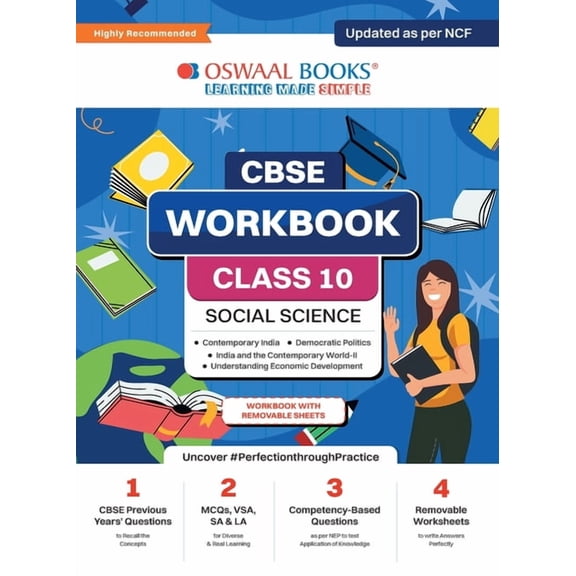 Oswaal CBSE Workbook Social Science Class 10 Updated as per NCF For better results For 2024 Exam, (Paperback)