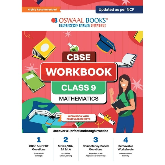 Oswaal CBSE Workbook for Class 9 Mathematics Updated as per NCF For 2024, (Paperback)