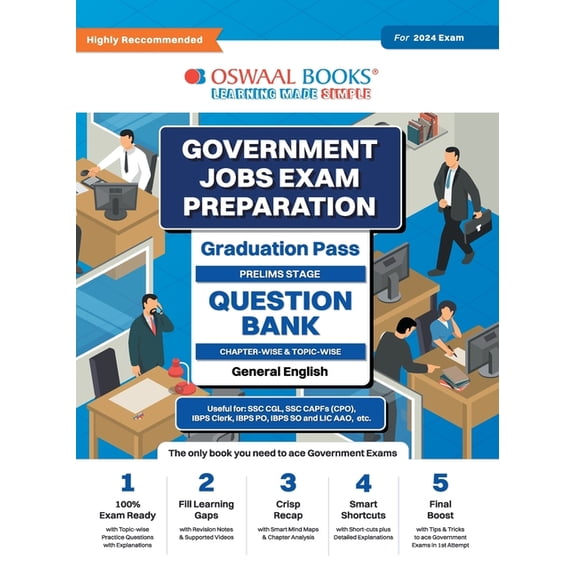Oswaal Government Exams Question Bank Graduation Pass General English for 2024 Exam, (Paperback)