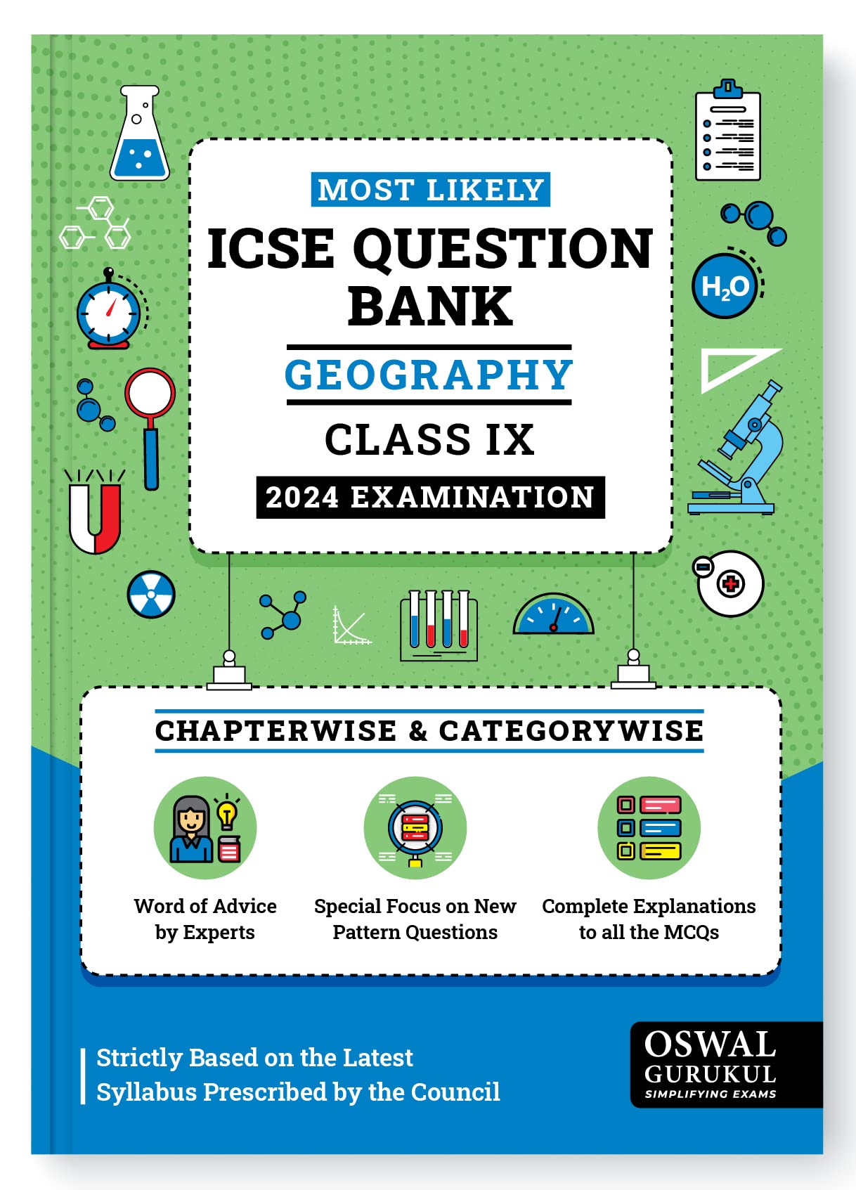 Oswal Gurukul Geography Most Likely Question Bank for ICSE Class 9 for 2024 Exam Chapterwise