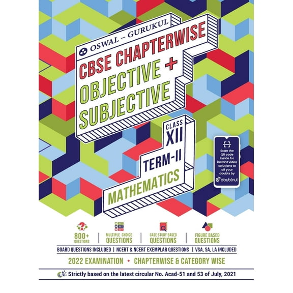 Oswal-Gurukul Mathematics Chapterwise Objective + Subjective for CBSE Class 12 Term 2 Exam, (Paperback)