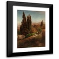thumbnail image 1 of Oswald Achenbach 18x24 Black Modern Framed Museum Art Print Titled - View from High in the Gardens of Villa Torlonia, Frascati, Rome (1881), 1 of 5