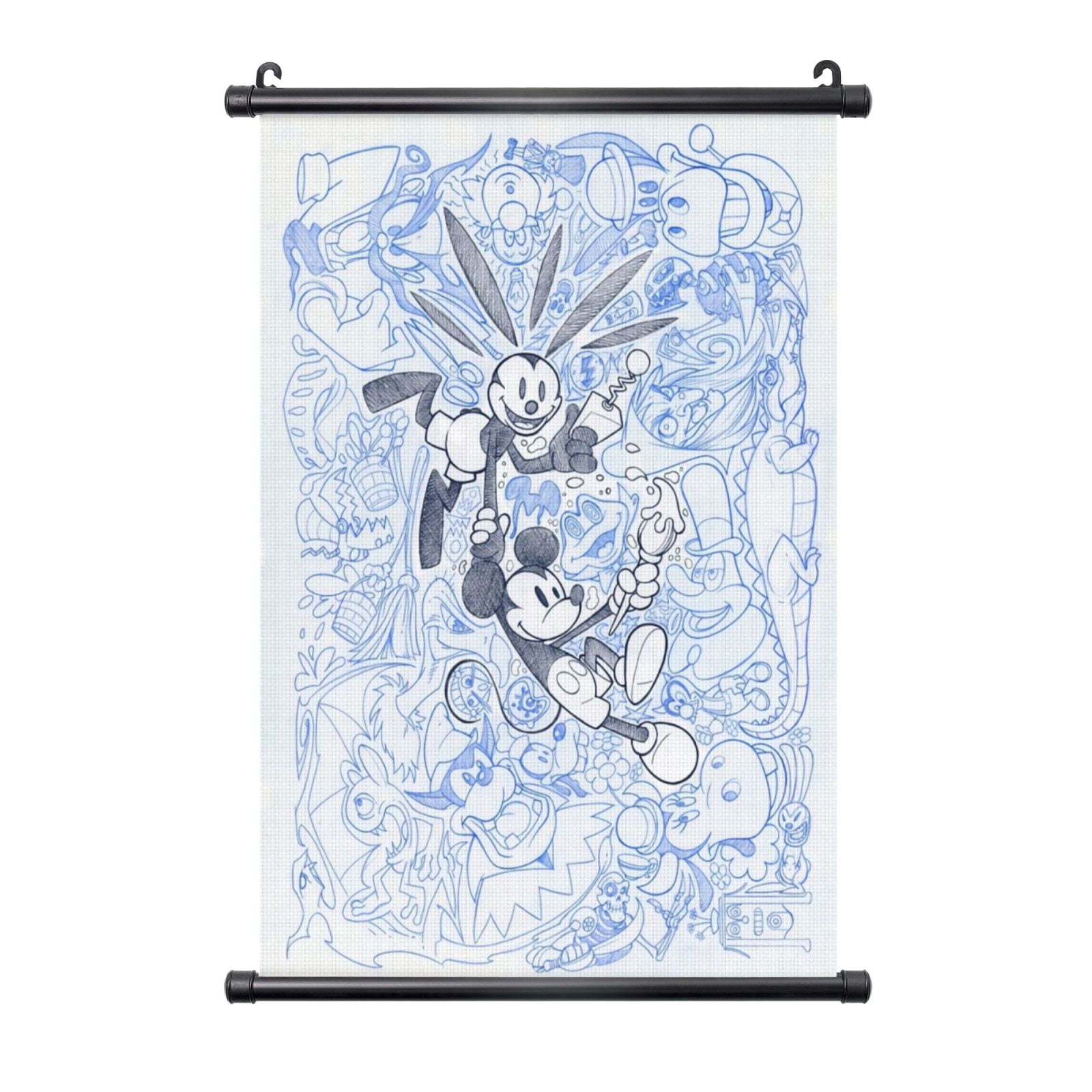 Oswald The Lucky Rabbit Hanging Poster, Black Plastic Shaft Wall ...