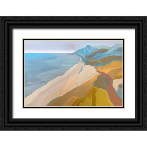 Oswald, Pete 18x13 Black Ornate Wood Framed with Double Matting Museum Art Print Titled - Point Mugu