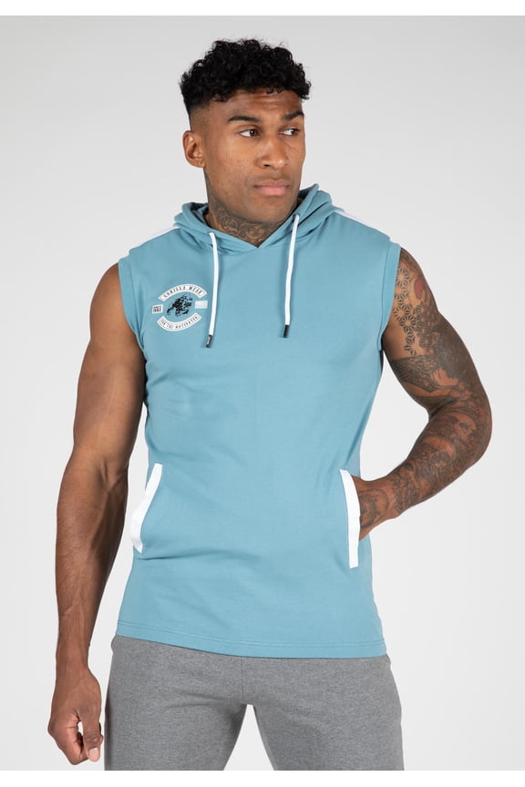 Oswego S/L Hooded T-shirt - Blue