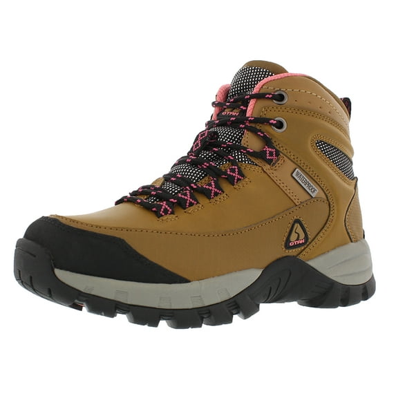 Otah Otah Forestier Womens Waterproof Hiking Mid-Cut Camel/Pink Boots Size 9, Color: Camel/Pink