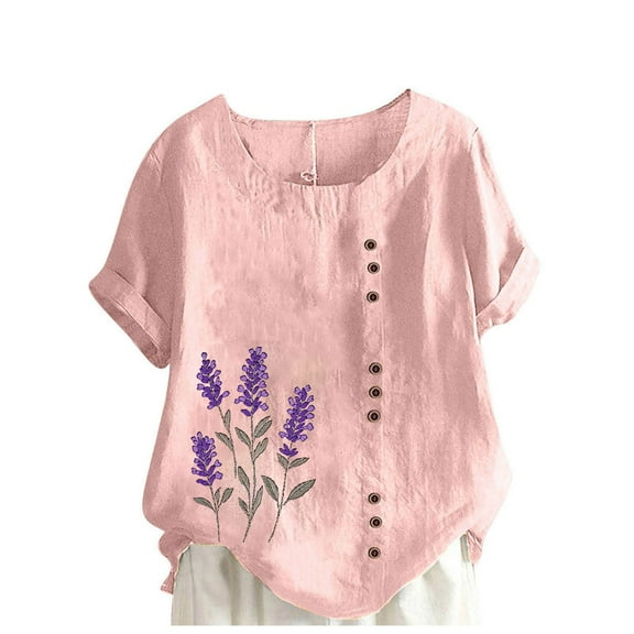 Otaozi Cute Summer Tops For Women Pack Womens Tops Summer Boho Plus Petite Blouses For Women Women'S Clothing Plus