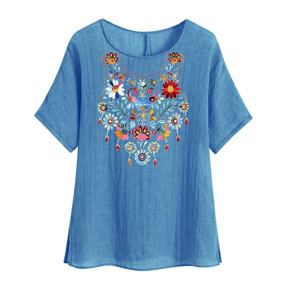 Otaozi Womens Summer Tops With Sleeves And Buttons Womens Tops Sexy Dressy Casual Blouses For Women Casual Plus Size Women'S Clothing Trendy 2025