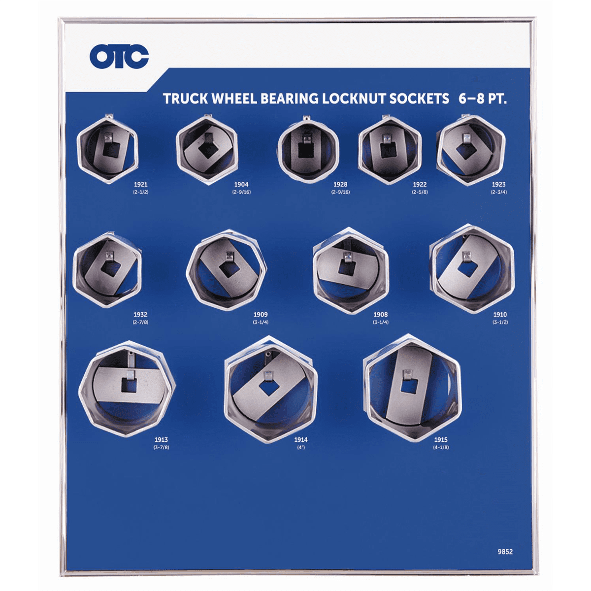 OTC Tools 9852 Bearing Locknut Socket Display
