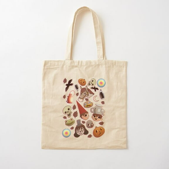 Over The Garden Wall Pattern Cotton Tote Bag Canvas Tote Bag, Family Gift For Mother, Her