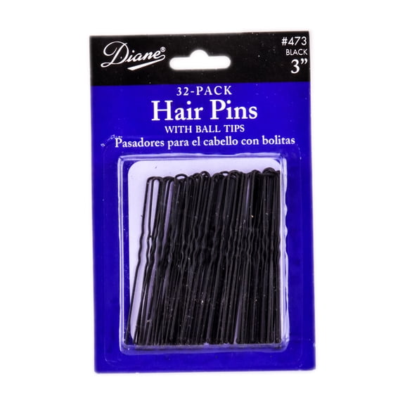 Other Accessories: Diane Hair Pins w/ Ball Tips ( 3" Black / 32 Pack)