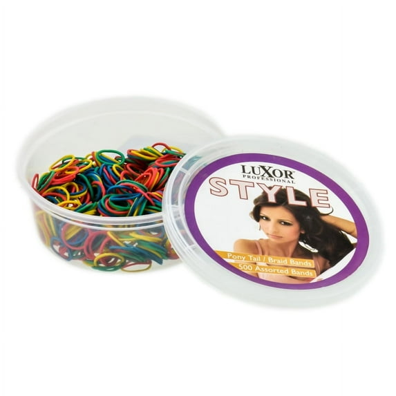 Other Accessories: Luxor Professional Style Pony Tail Rubber Bands ( Assorted - 500 / Tub # 5320A)