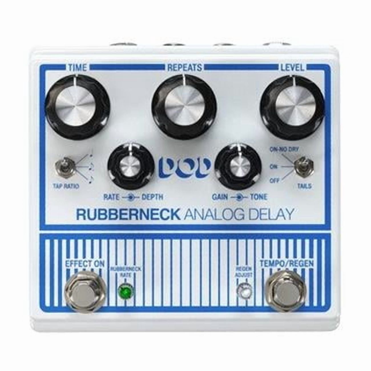 Other Guitar Delay Effects Pedal, White (DOD-RUBBERNECK-U)