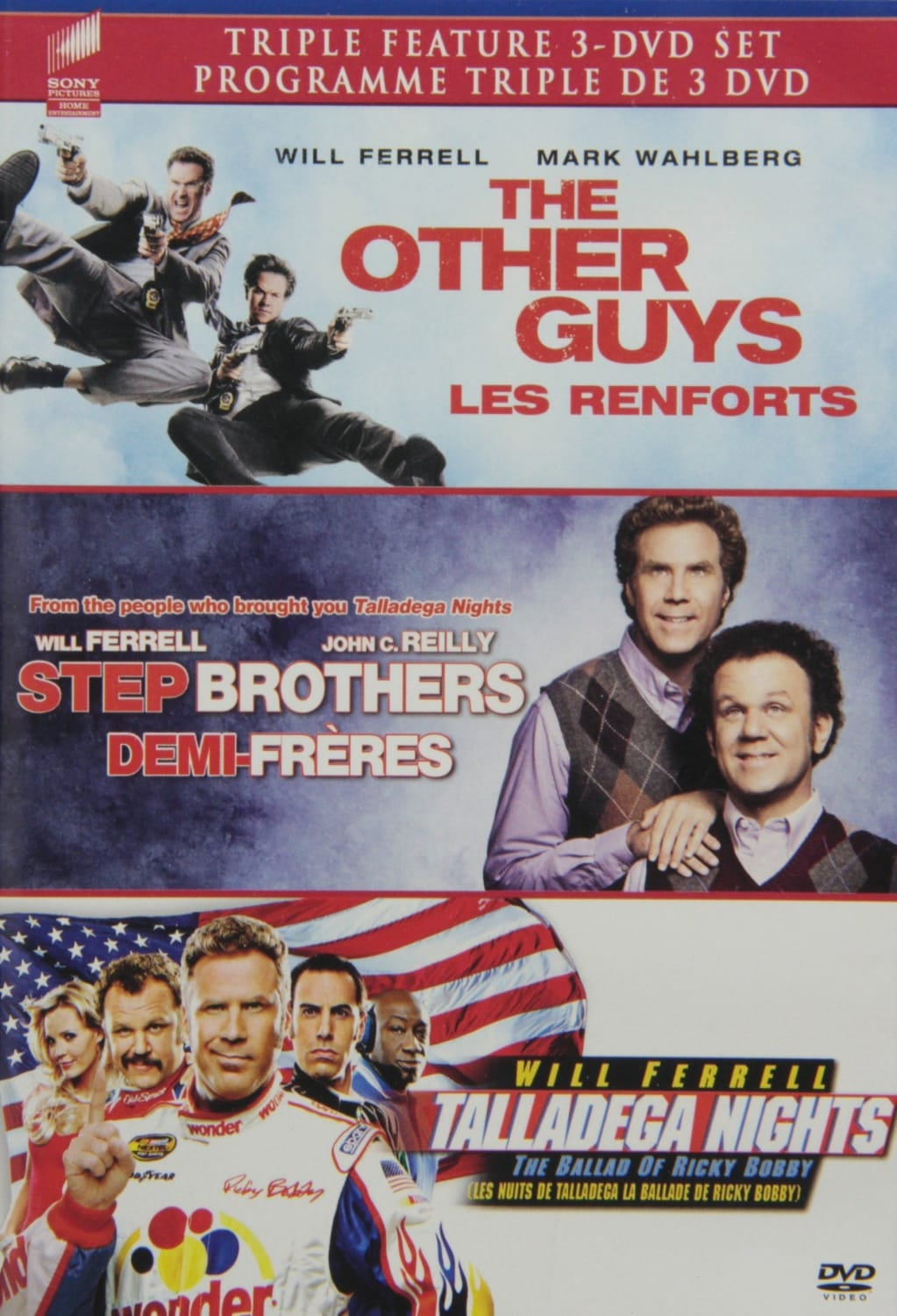 Triple Feature Comedy DVD Set: The Other Guys, Step Brothers, Talladega Nights