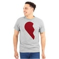thumbnail image 1 of Other Half Heart Cute Matching Set Plus Size Crewneck Graphic Tee Shirt Brisco Brands 2X, 1 of 5