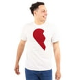 thumbnail image 1 of Other Half Heart Cute Matching Set Plus Size Crewneck Graphic Tee Shirt Brisco Brands 3X, 1 of 5