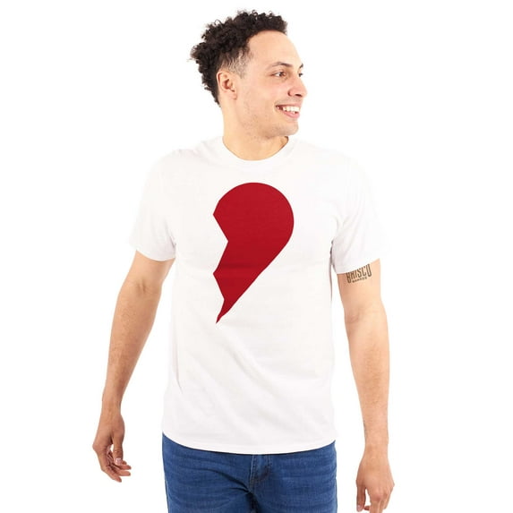Other Half Heart Cute Matching Set Plus Size Crewneck Graphic Tee Shirt Brisco Brands 5X
