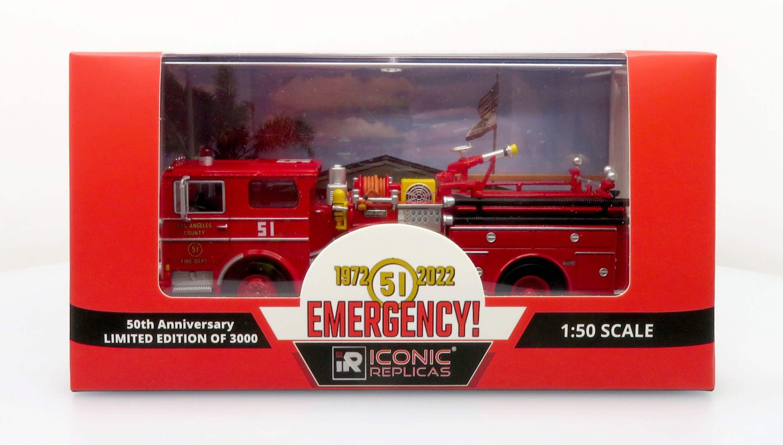 Ward Lafrance 1/50 Scale Die-Cast Model Fire Truck, LA County Engine 51 ...
