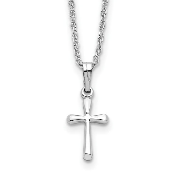 Other Metal Necklace with Pendants Chain Kelly Waters Small Polished Rounded Cross 18 inch
