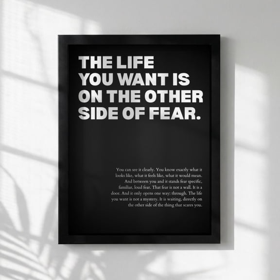 Other Side Of Fear Wall Art Print, Unframed Paper Poster 8x10in