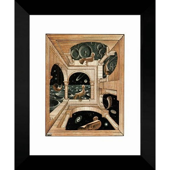 Other World 20x24 Framed Art Print by M.C. Escher