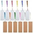 thumbnail image 1 of Aylifu Paper Bookmarks with Tassel, 24 Pieces Kraft Paper Cardstock Blank Bookmarks with 24 Pieces Colorful Tassels for DIY Projects and Gifts Tags - 5.5 x 2 inch (12 pcs White + 12 pcs Brown), 1 of 8