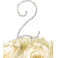 thumbnail image 1 of unik occasions simply elegant crystal rhinestone monogram cake topper, number 2, 1 of 7