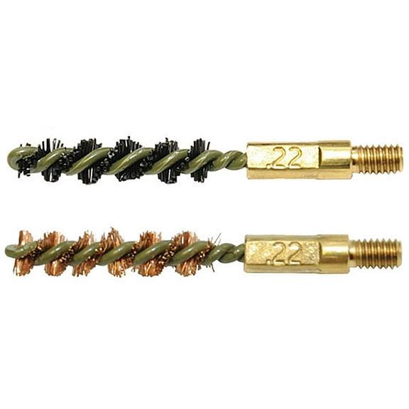 Otis Rifle/Pistol Bore Brush 22 Caliber 5-40 Threads Bronze and Nylon 2PK