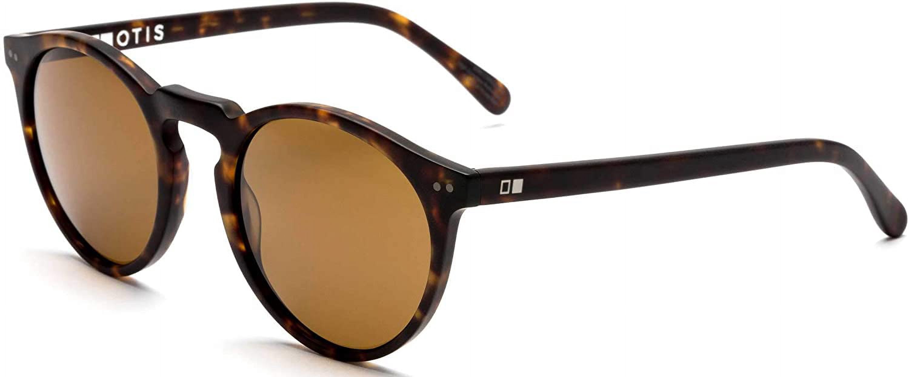 Otis Eyewear Omar Matte Dark Tort Brown Polarized Mineral Lens