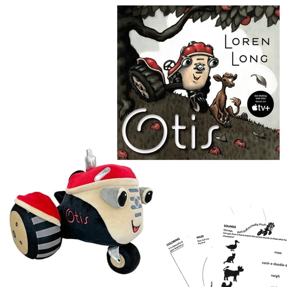 Otis Gift Set Includes Otis Hardcover by Loren Long, Tractor Toy Plush, and Book Buddy Activity Pages (Inspires Compassion, Bravery, Friendship, and Imaginative Play)