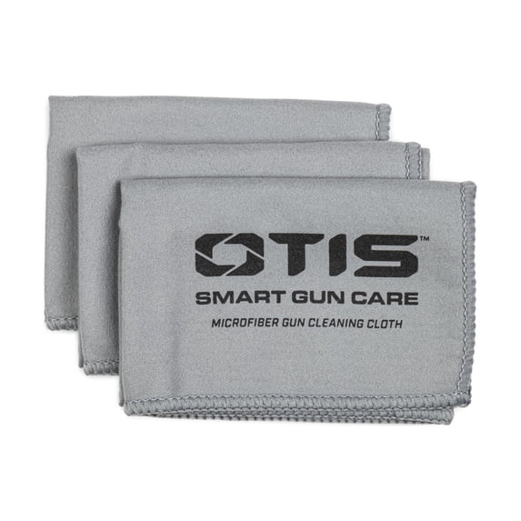 Otis Technology Microfiber Gun Cloth, 3 Pack, Grey, Small