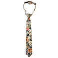 thumbnail image 1 of Otis & Oliver Floral Boys Tie, Orange Child Necktie (Newbury, 2-4 year), 1 of 5