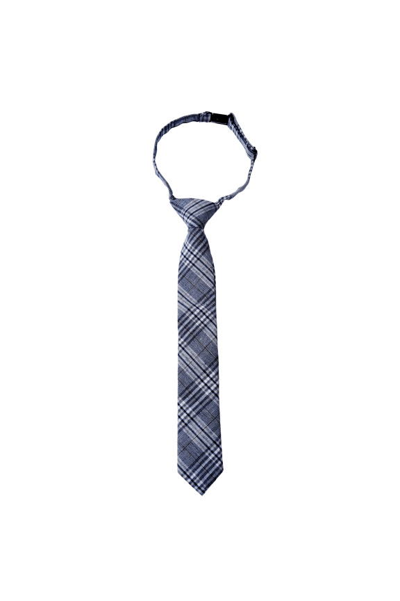 Plaid Boys Tie, Blue Child Necktie (Nantucket, 2-4 year)