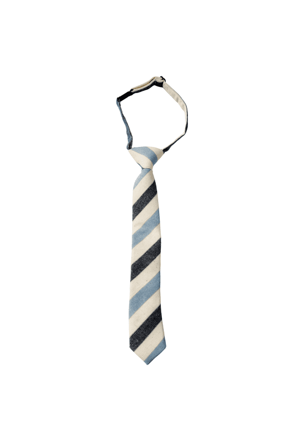 Striped Boys Tie, Blue Child Necktie (Newport, 5-8 year)