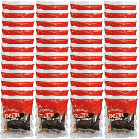 Otis Spunkmeyer Brownie With Real Chocolate Chips Individually Wrapped, 3 Ounce, 48 Count Case