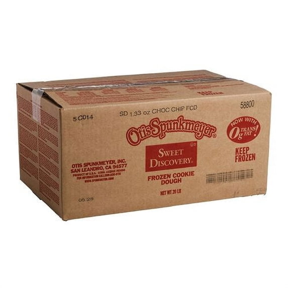Otis Spunkmeyer Sweet Discovery Chocolate Chip Cookies Dough, 1.33 Ounce 240 per Case.
