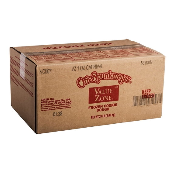 Otis Spunkmeyer Value Zone Chocolate Chip & Carnival Candies Cookie Dough, 320 Count