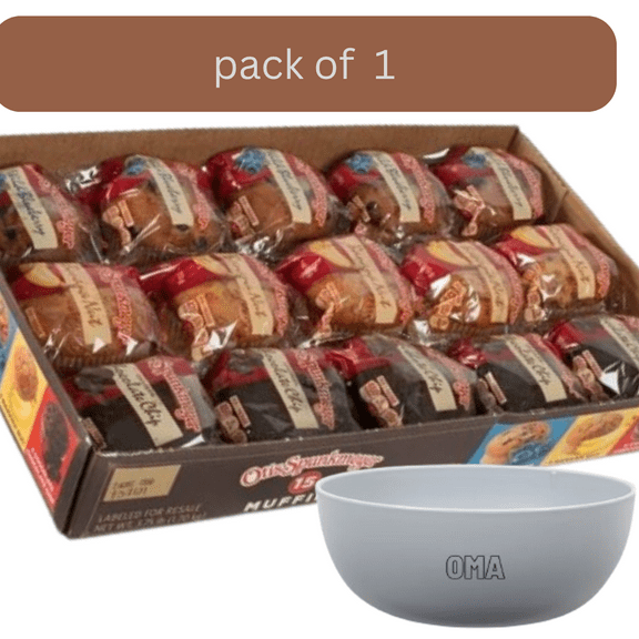 Otis Spunkmeyer Variety Pack Muffins, 4 oz., 15 pk with bowl by OMA
